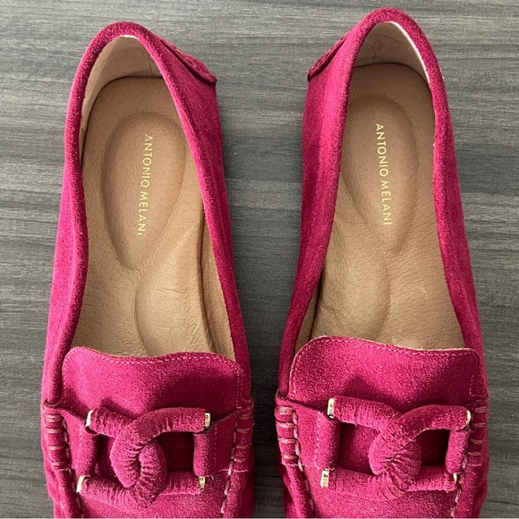ANTONIO MELANI Women’s Size 6.5 Magenta Slip On Loafers Non Skid Rubber Soles - Picture 3 of 8
